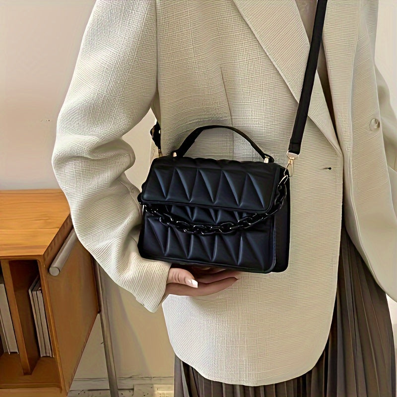 Lesh - Mini bolso cruzado de moda en relieve