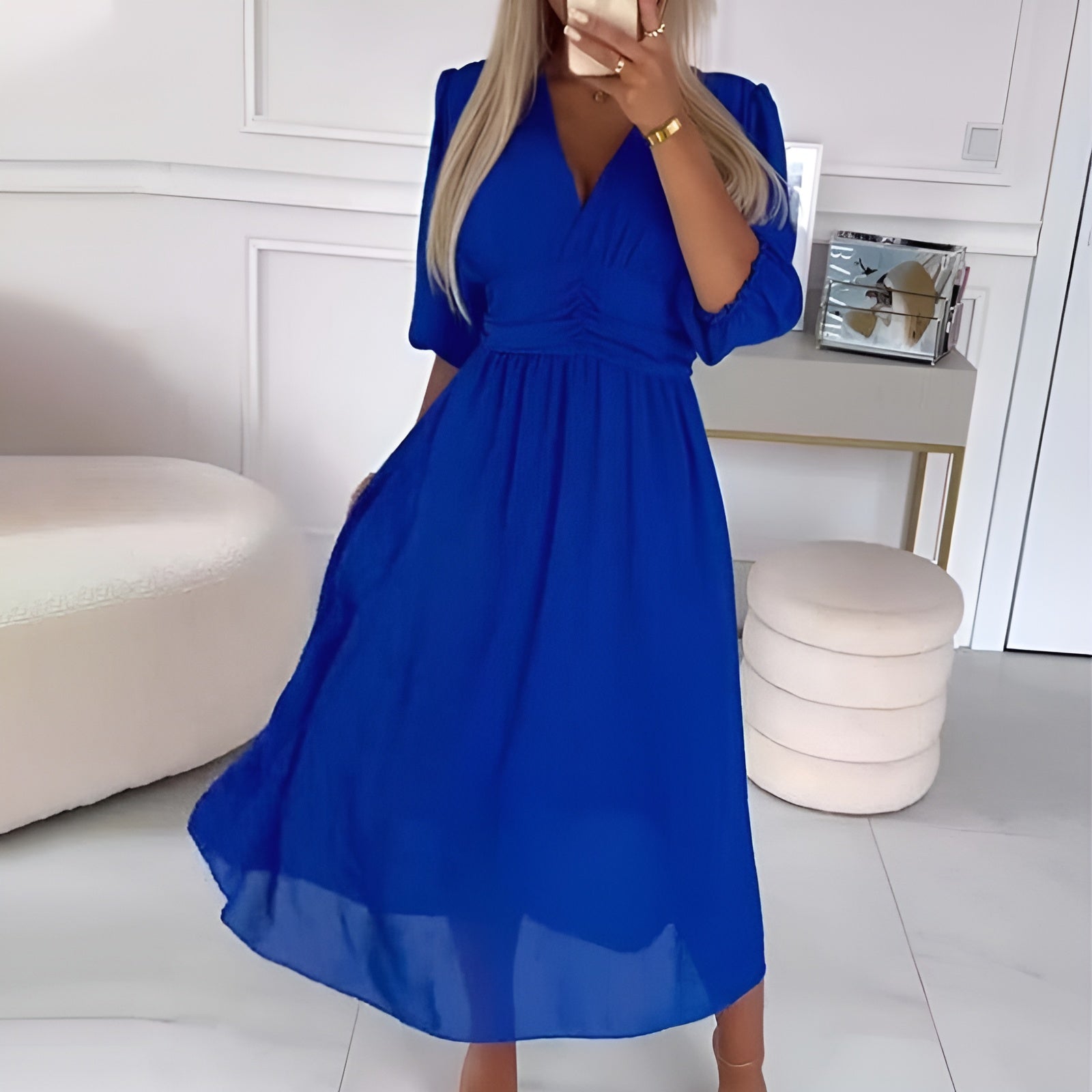 Rosita - Vestido de chiffon ligero y sedoso