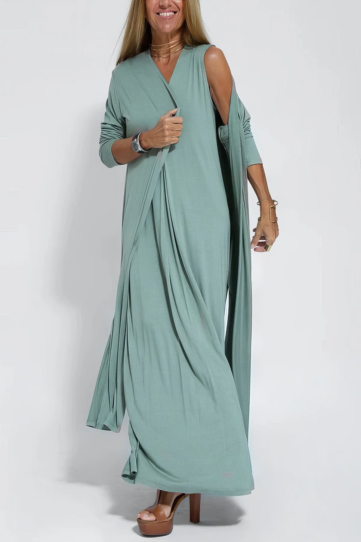 Natalia™ - vestido largo elegante + cárdigan combinado de regalo