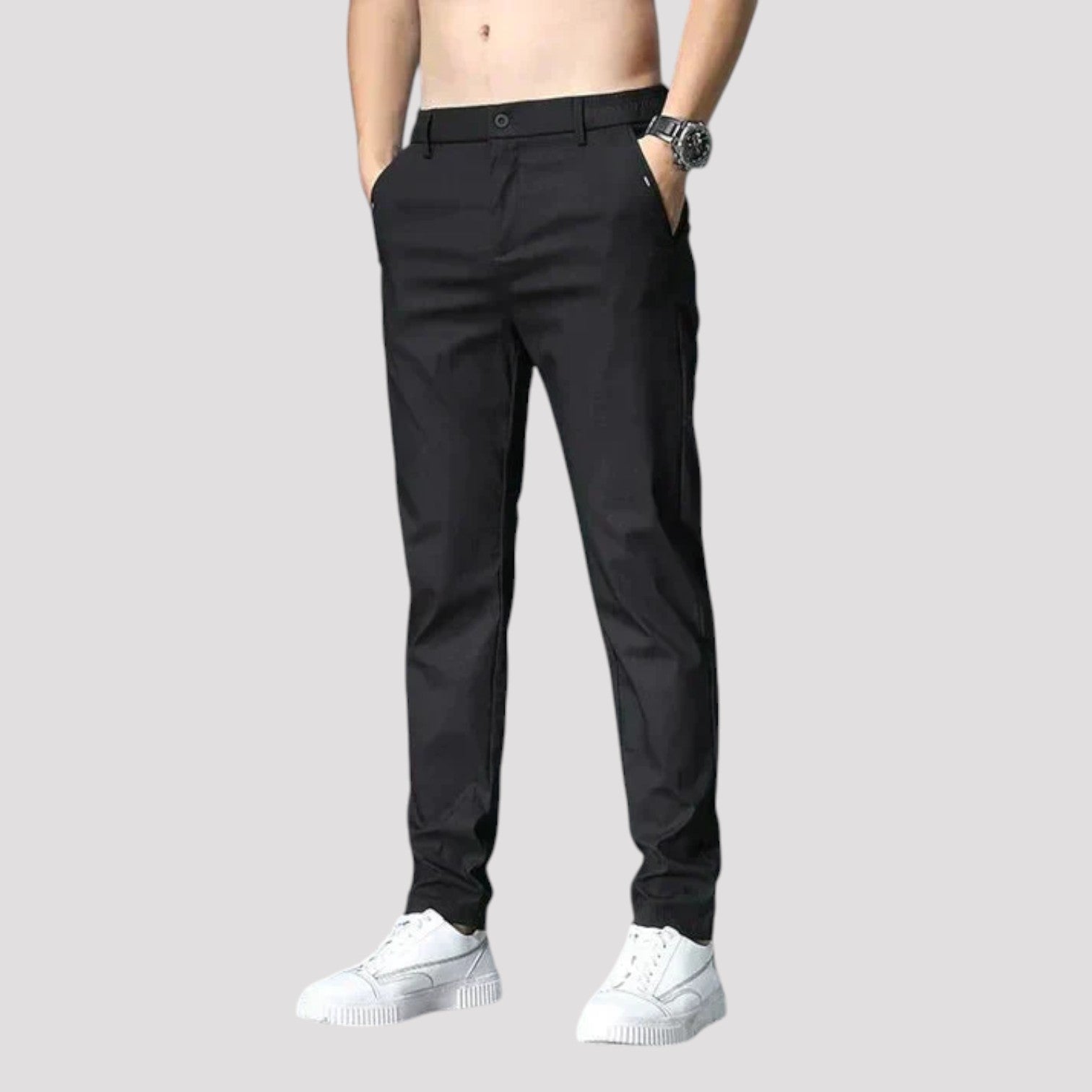 Jovan - Pantalón casual slim-fit de pierna recta