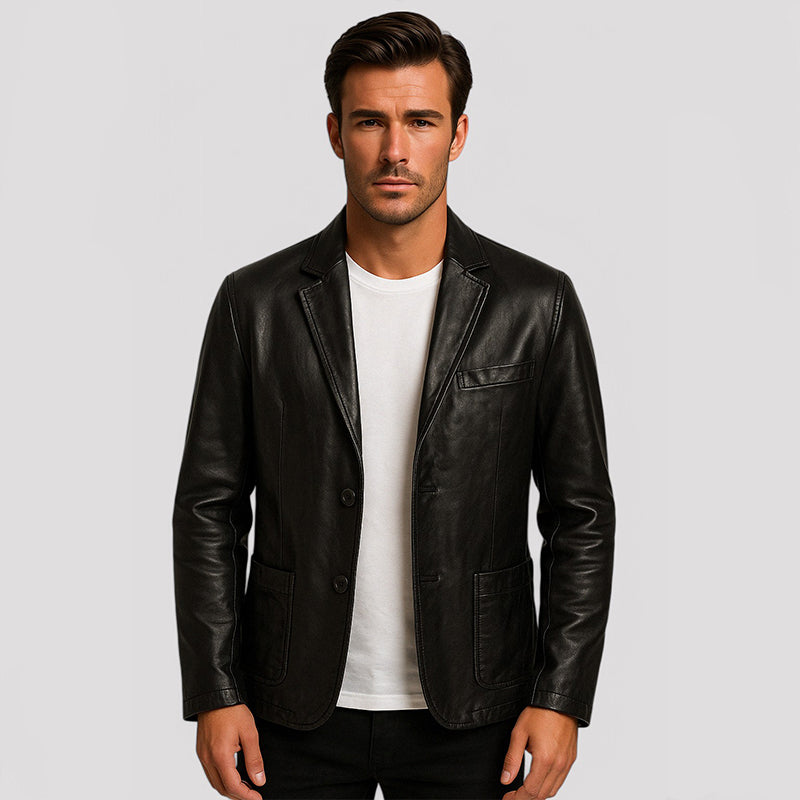 Gaspar – Chaqueta de cuero vintage