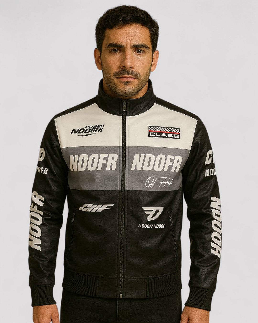 Thiago - Chaqueta Biker com Estilo Gráfico