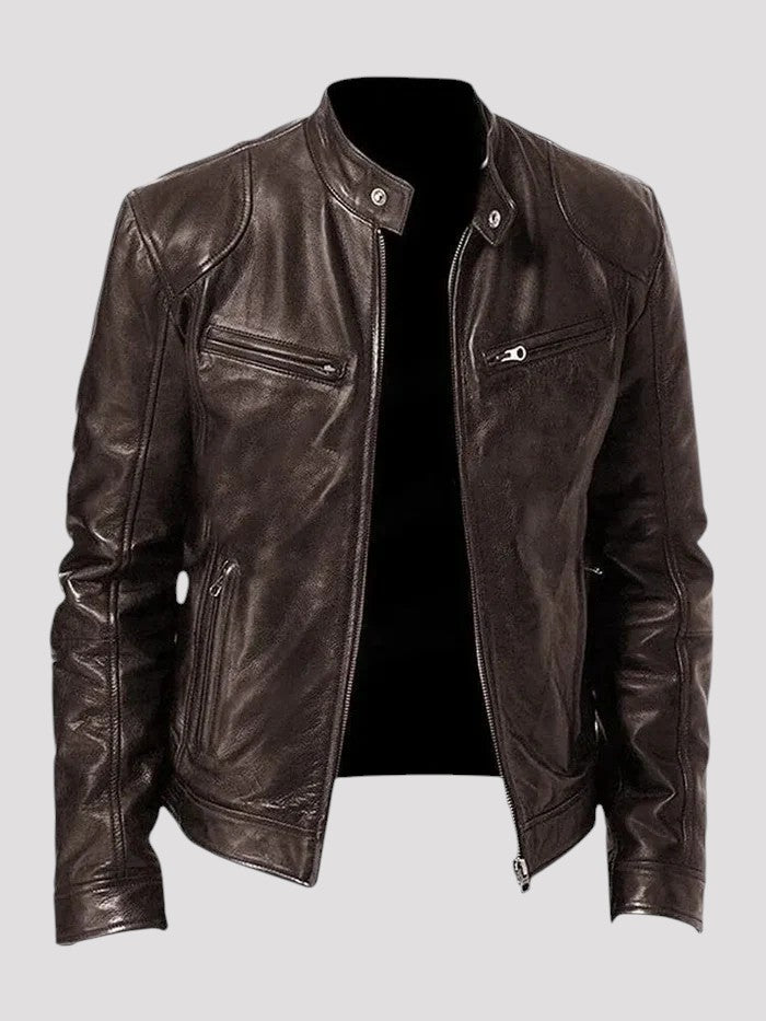 Diego - Chaqueta de cuero informal