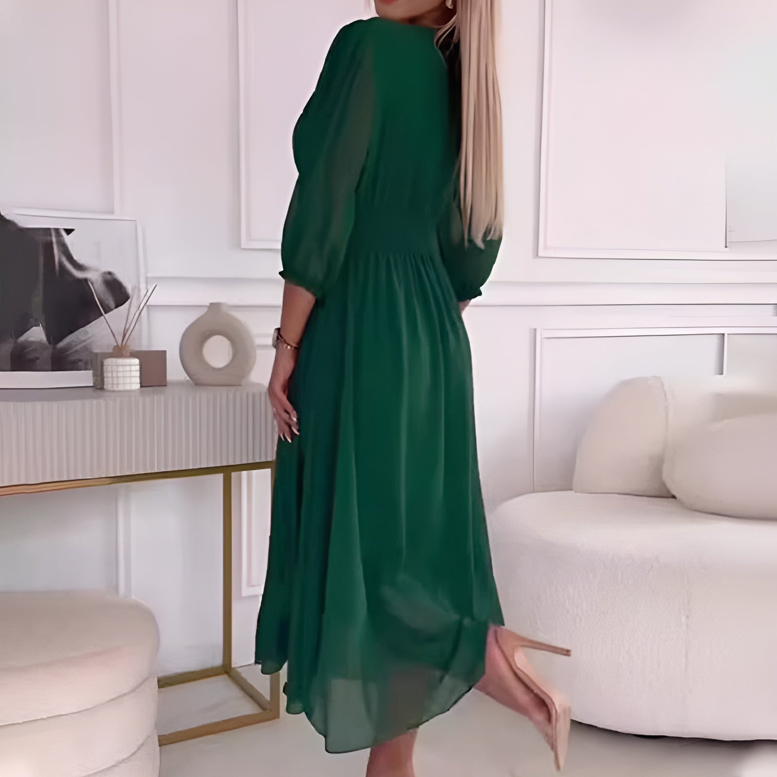 Rosita - Vestido de chiffon ligero y sedoso
